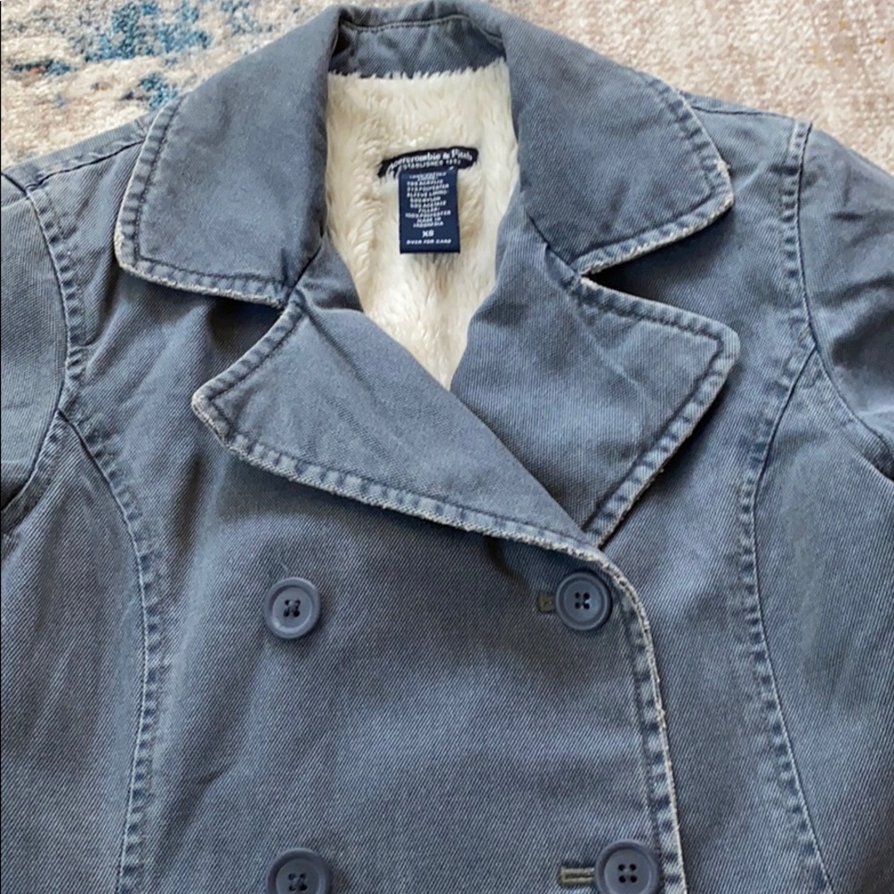 Abercrombie & Fitch | washed out gray blue coat - Picture 3 of 8